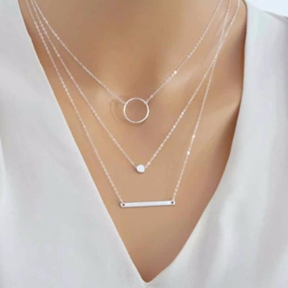 Jewelry - 5 for $25 Silver Color Delicate Layered Necklace